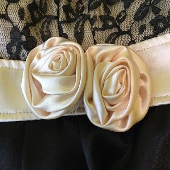 Byer California Black Lace/Satin Skirt Dress, sz 5 - Picture 4 of 4